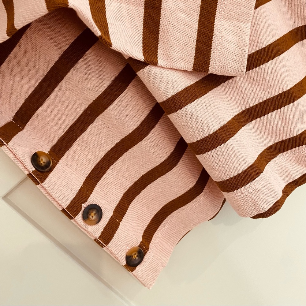 Boden top size 12 pink and brown stripes - Picture 4 of 7